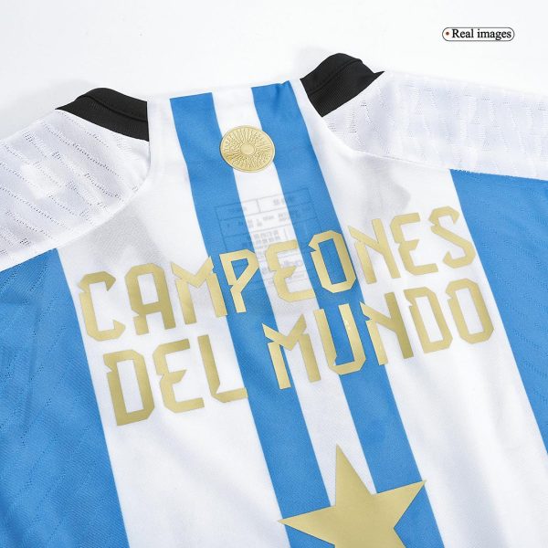 Champions Argentina 3 Stars Home Authentic Jersey 2022