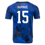 RAPINOE #15 USA Away Jersey World Cup 2022