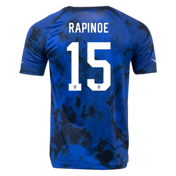 RAPINOE #15 USA Away Jersey World Cup 2022