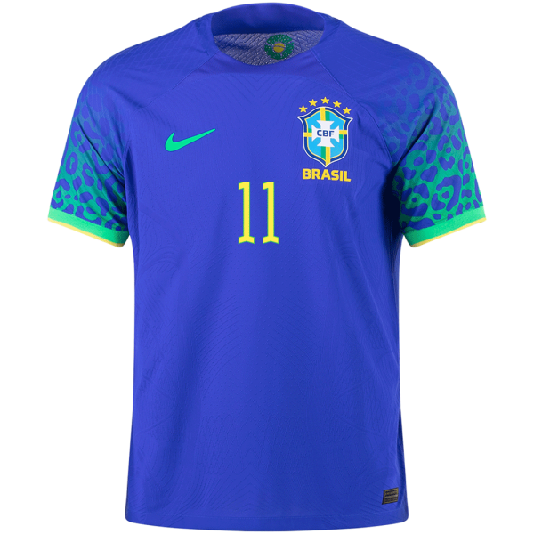 P.Coutinho #11 Brazil Away Authentic Jersey 2022