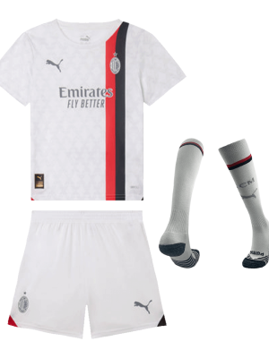 AC Milan Away Kids Soccer Jerseys Full Kit 2023/24