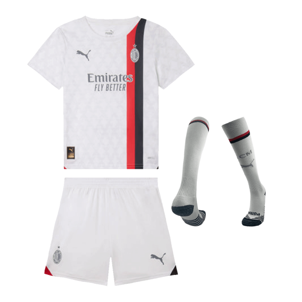 AC Milan Away Kids Soccer Jerseys Full Kit 2023/24