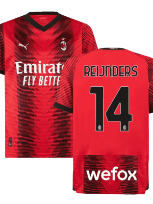 REIJNDERS #14 AC Milan Home Soccer Jersey 2023/24