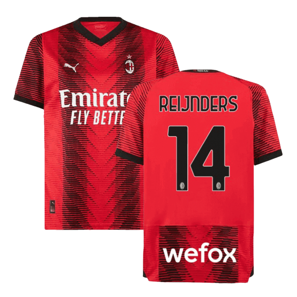 REIJNDERS #14 AC Milan Home Soccer Jersey 2023/24