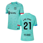 F. DE JONG #21 Barcelona Third Away Authentic Soccer Jersey 2023/24