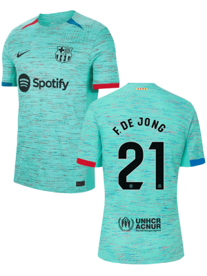 F. DE JONG #21 Barcelona Third Away Authentic Soccer Jersey 2023/24