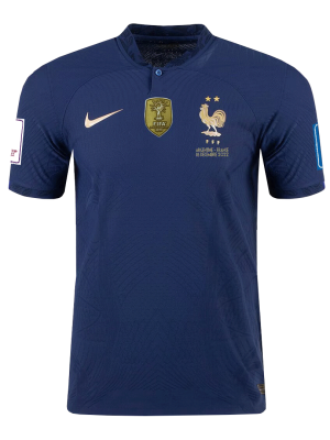 France Home Authentic Jersey World Cup 2022- Final Edition