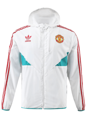 Manchester United Hoodie Windbreaker Jacket 2023/24 - White