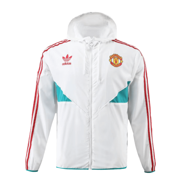 Manchester United Hoodie Windbreaker Jacket 2023/24 - White