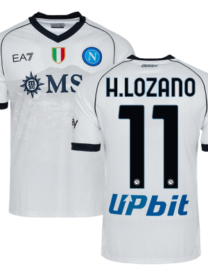 H.LOZANO #11 Napoli Away Authentic Soccer Jersey 2023/24