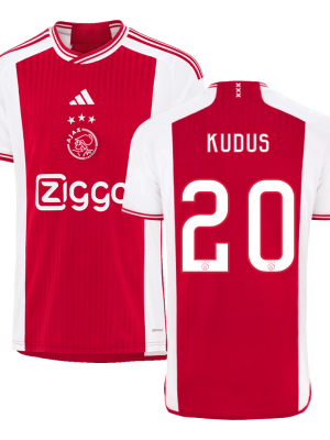 KUDUS #20 Ajax Home Soccer Jersey 2023/24