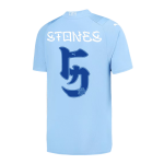 STONES #5 Manchester City Japanese Tour Printing Home Jersey 2023/24