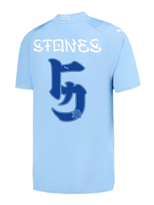 STONES #5 Manchester City Japanese Tour Printing Home Jersey 2023/24