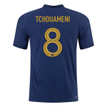 TCHOUAMENI #8 France Home Authentic Jersey World Cup 2022