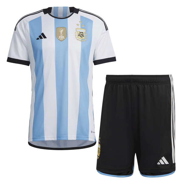 Argentina Home Kids Jerseys Kit 2022 - Three Stars