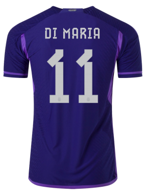 DI MARIA #11 Argentina Away Authentic Jersey World Cup 2022