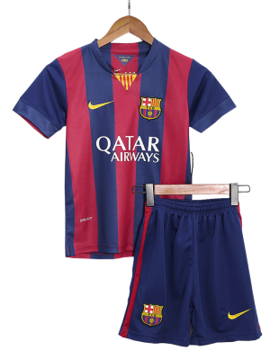 Barcelona Home Kids Soccer Jerseys Kit 2014/15