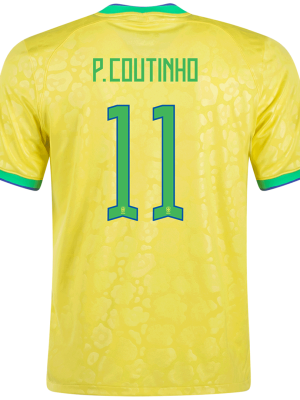 P.Coutinho #11 Brazil Home Jersey World Cup 2022