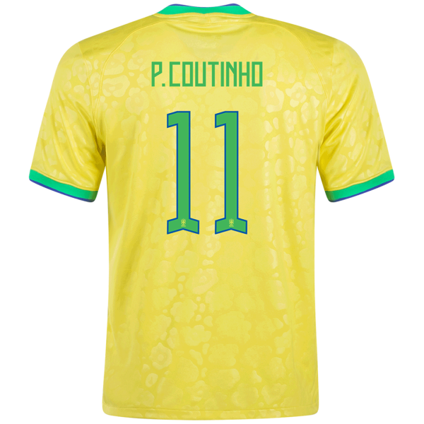 P.Coutinho #11 Brazil Home Jersey World Cup 2022