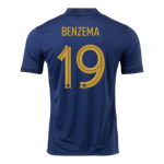 BENZEMA #19 France Home Jersey Shirt World Cup 2022