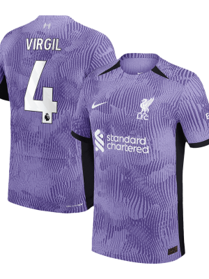 VIRGIL #4 Liverpool Third Away Authentic Soccer Jersey 2023/24