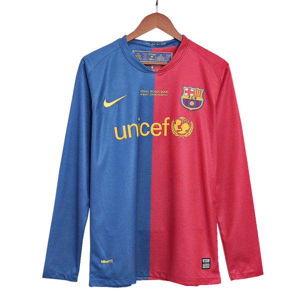 Vintage Soccer Shirts Barcelona Home Long Sleeve 2008/09 - UCL Final