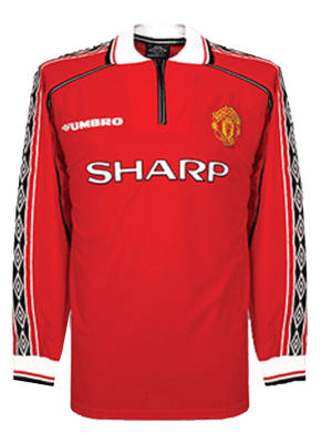 Vintage Soccer Jersey Manchester United Home Long Sleeve 1998/99