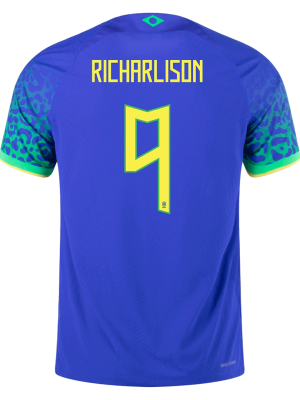 RICHARLISON #9 Brazil Away Authentic Jersey 2022