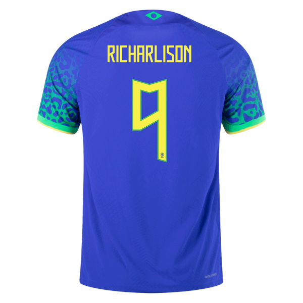 RICHARLISON #9 Brazil Away Authentic Jersey 2022