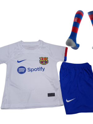 Barcelona Away Kids Jerseys Full Kit 2023/24