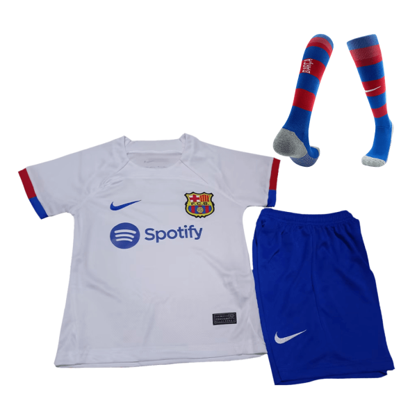 Barcelona Away Kids Jerseys Full Kit 2023/24