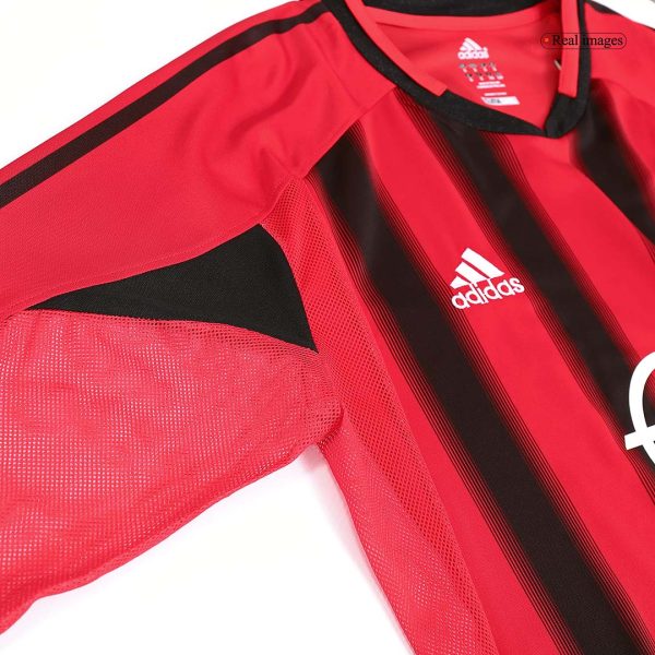 Vintage Soccer Jersey AC Milan Home Long Sleeve 2004/05