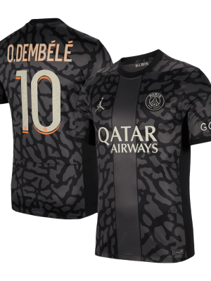 O.DEMB?L? #10 PSG Third Away Soccer Jersey 2023/24