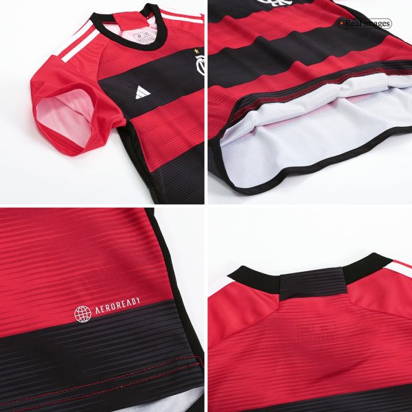 CR Flamengo Home Kids Jerseys Kit 2023/24