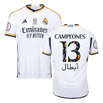 CAMPEONES #13 Real Madrid Campeones Supercopa Home Authentic Soccer Jersey 2023/24