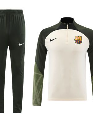 Barcelona 1/4 Zip Tracksuit 2023/24 Cream