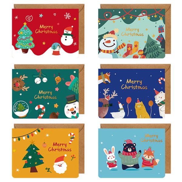 1 Pcs Random Style Personalized Christmas Greeting Card