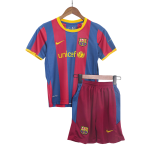 Vintage Barcelona Home Kids Soccer Jerseys Kit 2010/11