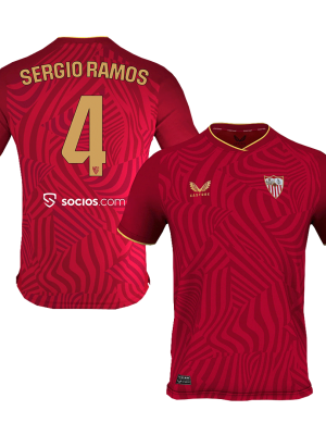 SERGIO RAMOS #4 Sevilla Away Soccer Jersey 2023/24