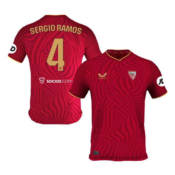 SERGIO RAMOS #4 Sevilla Away Soccer Jersey 2023/24