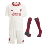 Manchester United Third Away Kids Soccer Jerseys Full Kit 2023/24