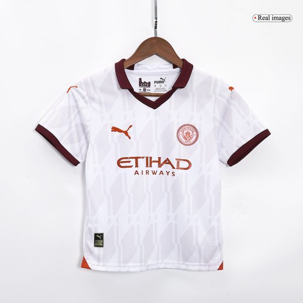 Manchester City Away Kids Soccer Jerseys Kit 2023/24