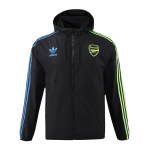 Arsenal Hoodie Windbreaker Jacket 2023/24 - Black