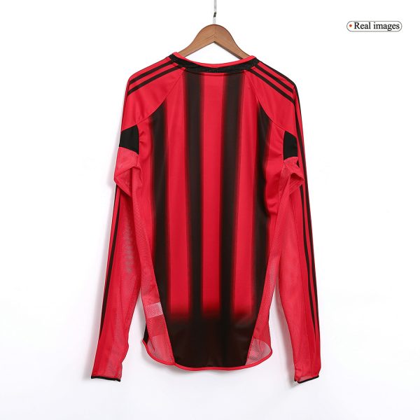 Vintage Soccer Jersey AC Milan Home Long Sleeve 2004/05