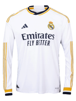 Authentic Real Madrid Home Long Sleeve Soccer Jersey 2023/24