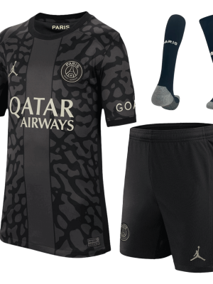 PSG Third Away Kids Soccer Jerseys Full Kit 2023/24