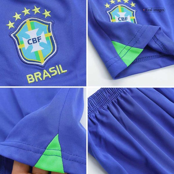 Brazil Home Kids Soccer Jerseys Kit 2022