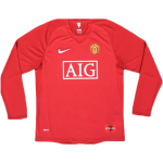 Vintage Soccer Jersey Manchester United Home Long Sleeve 2007/08