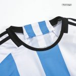 New SignMESSI #10 Argentina 3 Stars Home Soccer Champion Jersey 2022