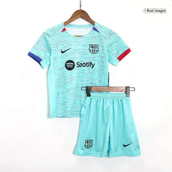 Barcelona Third Away Kids Soccer Jerseys Kit 2023/24